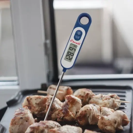 Escali Digital Long Stem Thermometer Blue: Instant Read Kitchen & Cooking Thermometer with Digital Display image {3}