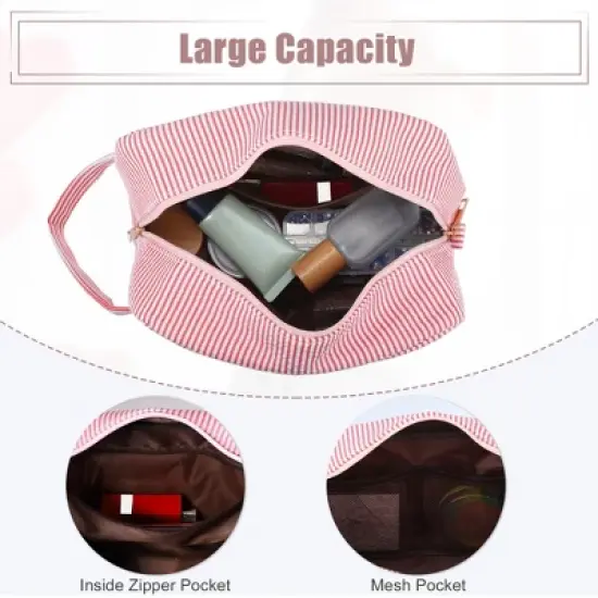 Unique Bargains Travel Personalized Make Up Bag Blue 1 Pc image {1}