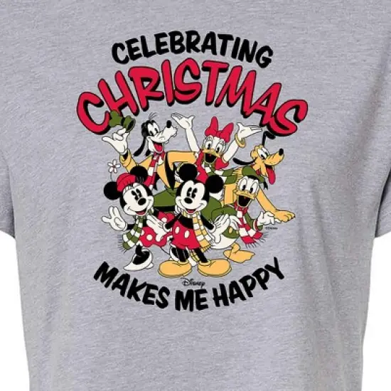 Women's - Disney - Celebrating Christmas Cropped Graphic T-Shirt image {1}