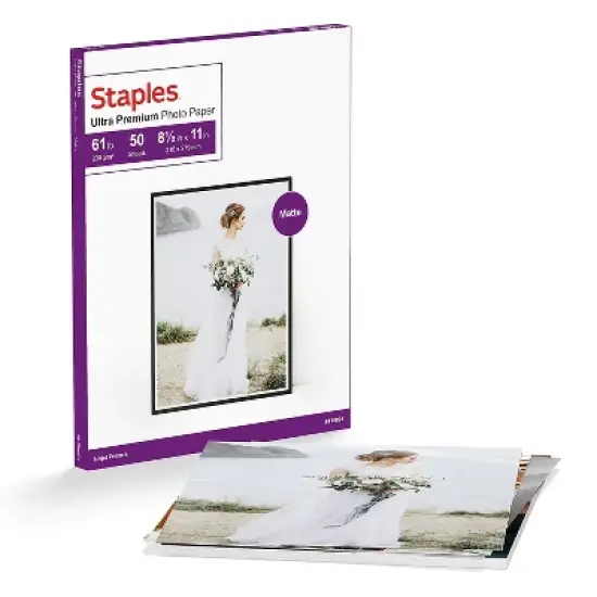 Staples Ultra Premium Matte Photo Paper 8.5" x 11" 50/Pack (19895-CC) 19895-CC/US image {4}