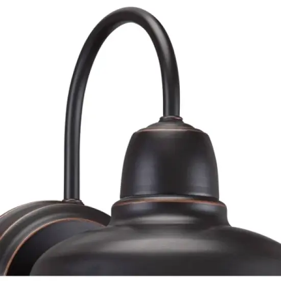 John Timberland Urban Barn Rustic Industrial Farmhouse Outdoor Wall Light Fixtures Set of 2 Oil Rubbed Bronze Gooseneck Arm 11 1/4" for Post Exterior image {2}