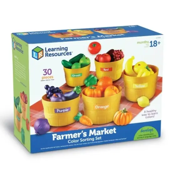 Learning Resources Farmers Market Sorting Set: Preschool Educational Math & Counting Kit with Plastic Cups image {10}