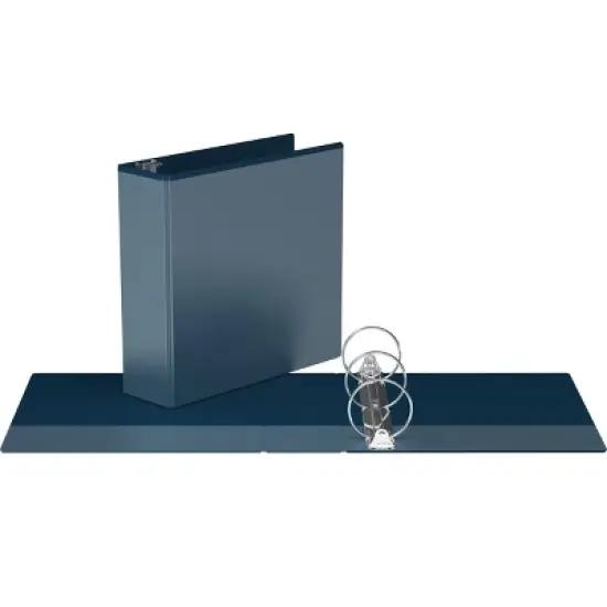 3" Premium Round Ring Binder 6pk Customizable View Navy Blue - Easyview image {1}