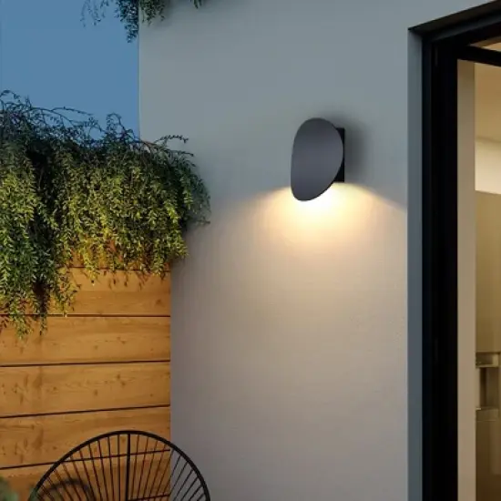 C Cattleya Modern Black Aluminum LED Outdoor Indoor Wall Lights (2-Pack) image {4}