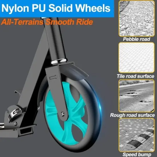 Musment Foldable Scooter -200mm Big Wheels 4 Levels Height Adjustable for Kid, Teens & Adults image {3}