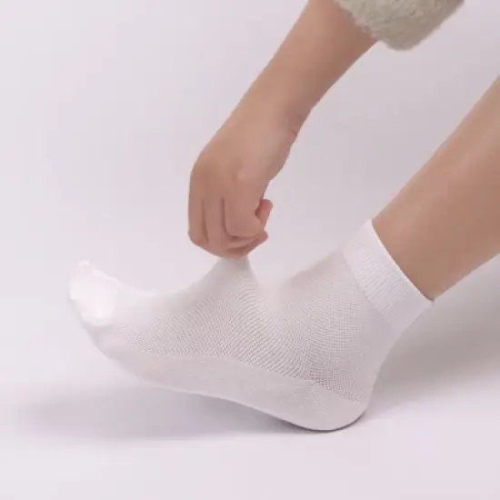 SERISIMPLE Women Thin Viscose Bamboo Above Ankle Sock Breathable Lightweight Classic Crew Casual 5 Pairs image {10}