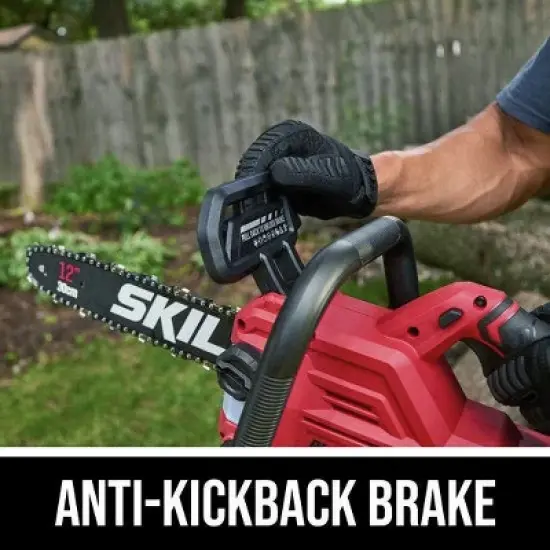 Skil CS4562B-10 20V PWRCORE20 Brushless Lithium-Ion 12 in. Cordless Chain Saw Kit (4 Ah) image {4}