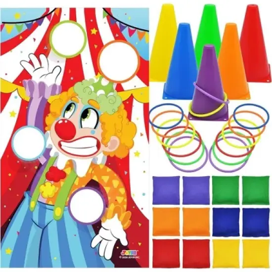 Joyfy 31 Pcs Carnival Game Set - Including Ring Toss Games, Bean Bags, and Cones for Kids Indoor Outdoor Play, Family Activities and Holiday Party image {8}