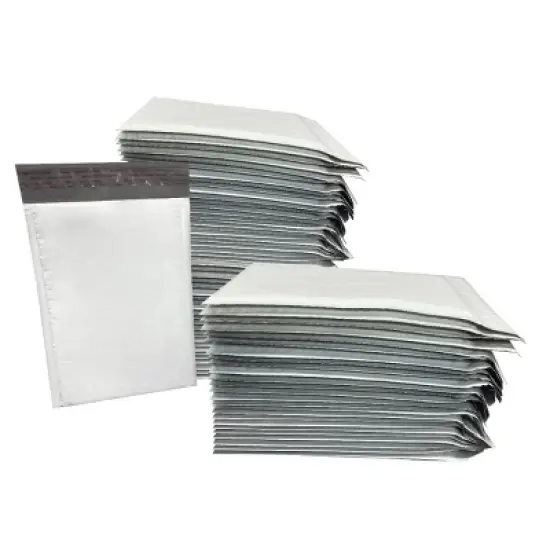 UOFFICE Pack of 100 Poly Bubble Mailer Bags 6"x10"- #0 Pouches image {2}