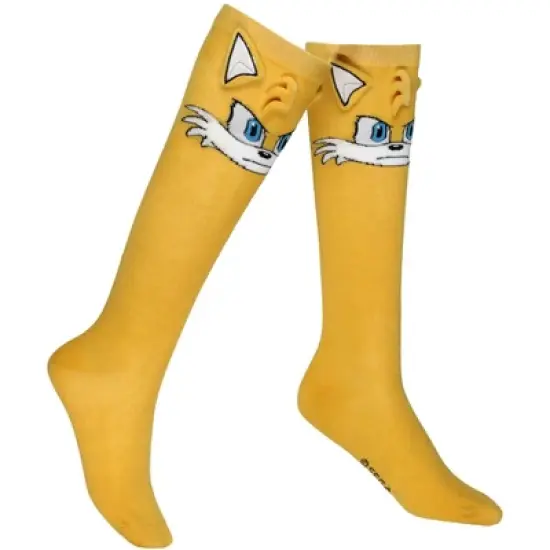 Sonic the Hedgehog Tails 3D Character Socks Women's Knee High Shoe Size 5-10 image {4}