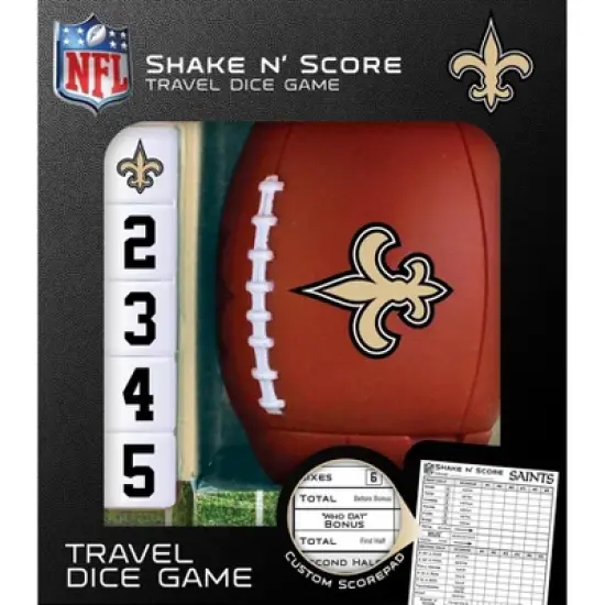 MasterPieces Officially Licsenced NFL New Orleans Saints Shake N' Score Dice Game for Age 6 and Up image {1}