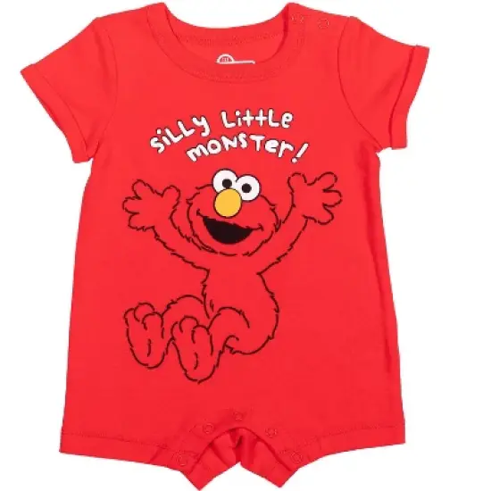 Sesame Street Elmo Cookie Monster Big Bird Romper and Sunhat Newborn to Toddler image {2}