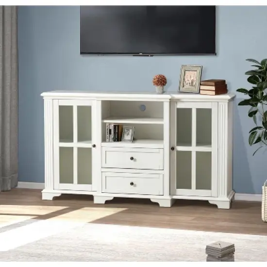 Cedric Living Room TV Stand for TVs up to 65" with 2 Drawers and shelf | KARAT HOME image {1}