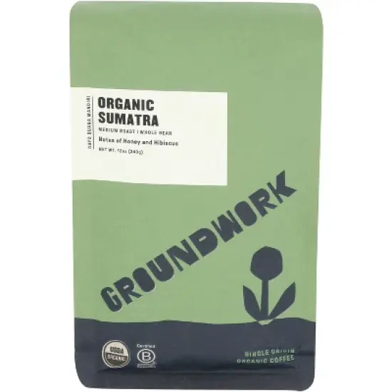 Groundwork Coffee Whole Bean Sumatra - Case of 6 - 12 oz image {1}