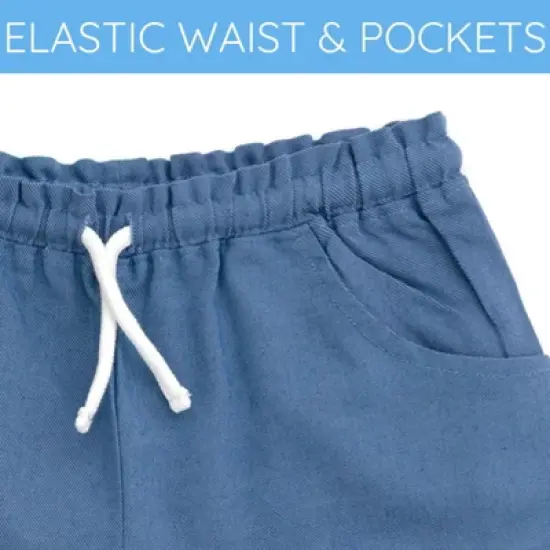 Sesame Street Infant Baby Girls T-Shirt and Chambray Shorts Outfit Set White / Blue 12 Months image {5}