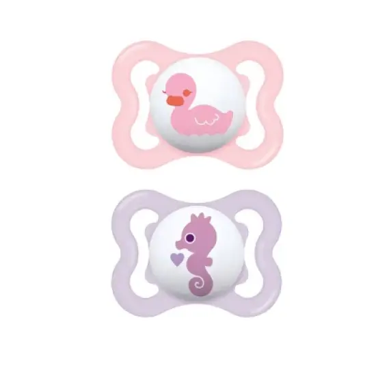 MAM Mini Air Pacifier 0-6 Months - 2ct Pink image {9}