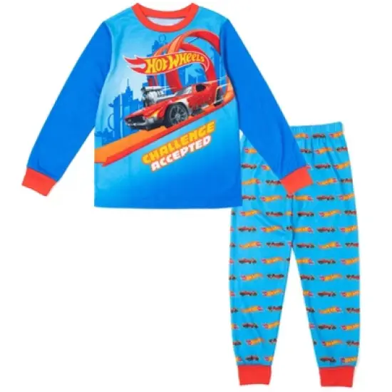 Hot Wheels Pajama Shirt and Pants Sleep Set Little Kid to Big Kid  image {10}
