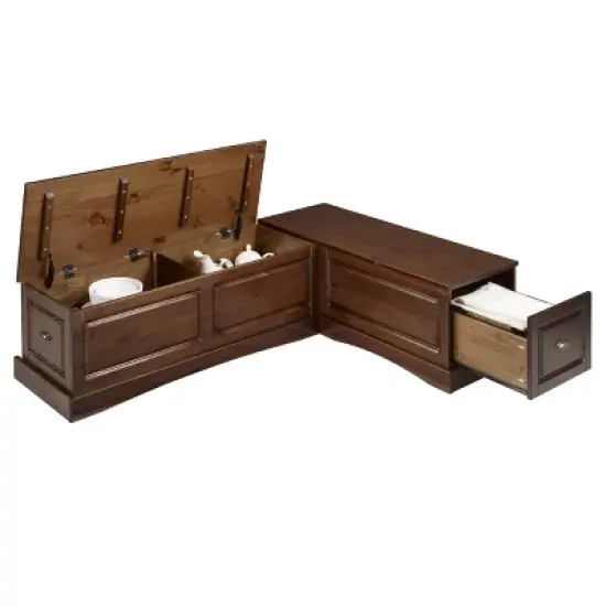 Colby Backless Nook Dining Sets Brown - Linon image {14}