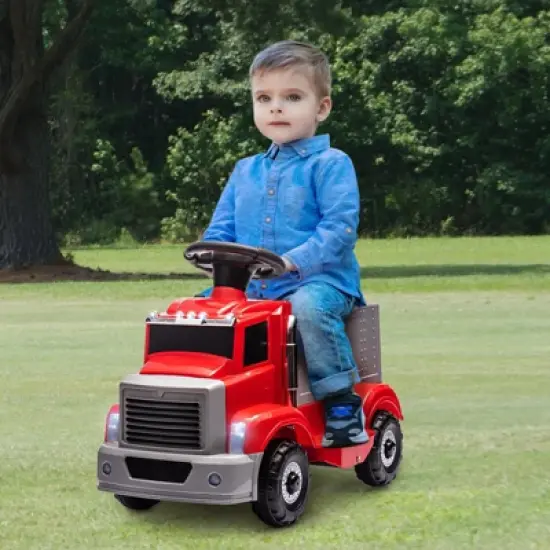 6V Ride-On Car for Kids Ages 3+ &ndash; All-Terrain Electric Toy Truck with 4.5Ah Rechargeable Battery, LED Lights, Built-in Music & Storage image {10}