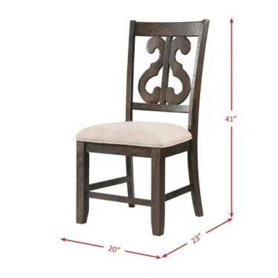 Stanford Wooden Swirl Back Chair Brown - Picket House Furnishings image {8}