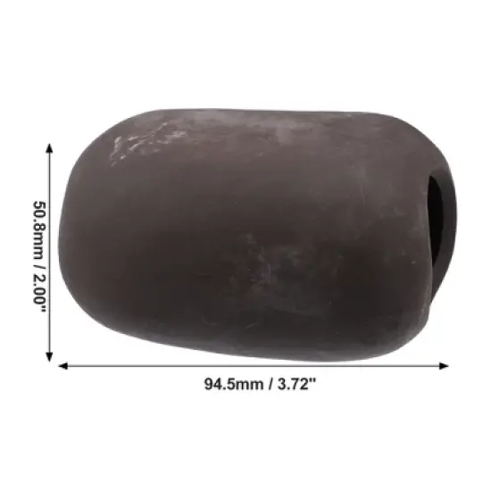 Unique Bargains Ceramic Aquarium Hideaway Rock Cave Fish Tank Decoration 3.72"x2.58"x2" Brown 1 Pc image {2}