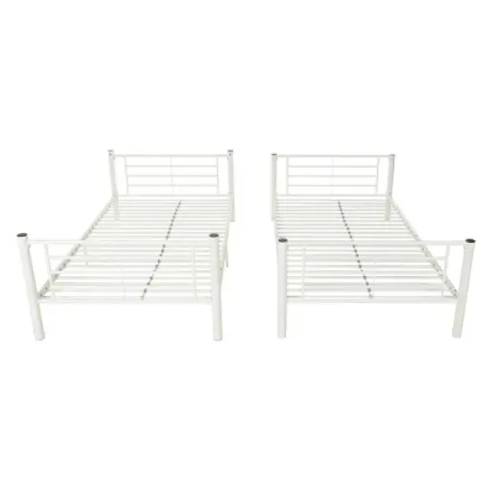Twin Over Twin Analise Metal Bunk Bed - Saracina Home image {3}
