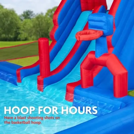 Sunny & Fun Inflatable Kids Backyard Water Slide Park & Bounce House image {5}