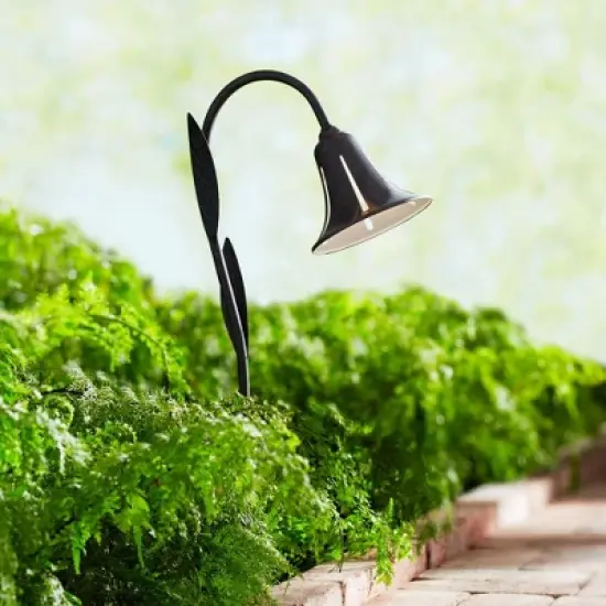 John Timberland Tulip 27" High Dark Rust LED Landscape Lights Set of 2 image {4}