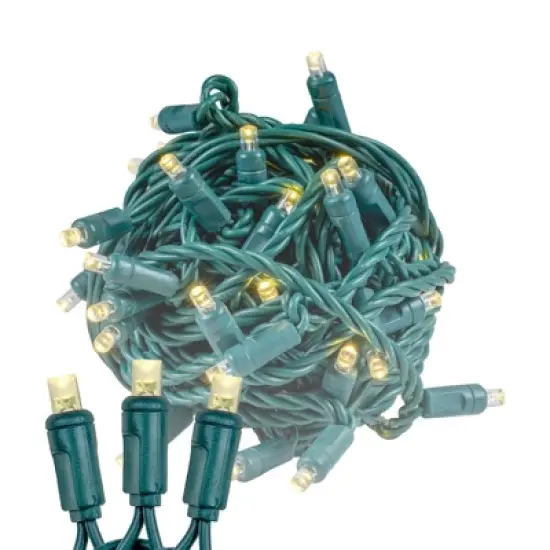 Novelty Lights LED Christmas String Lights 70 Mini Bulbs (Green Wire, 35 feet) image {12}
