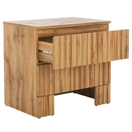 Conall 2 Drawer Nightstand - NST3103 - Oak - Safavieh image {2}