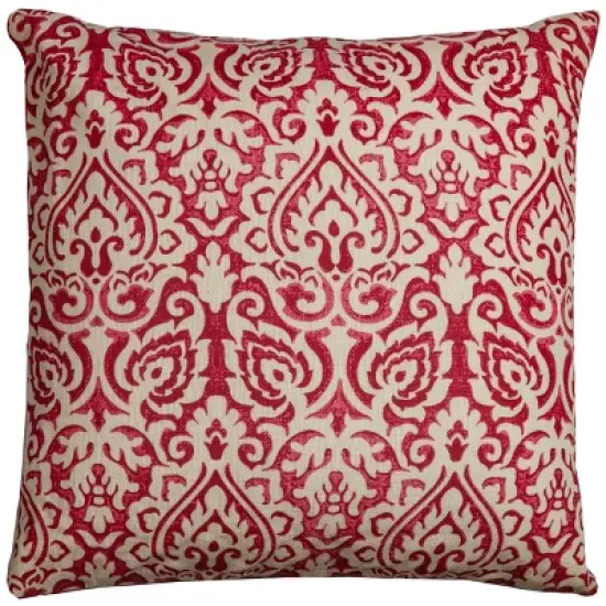 22"x22" Dulane Damask Square Throw Pillow - Rizzy Home image {4}