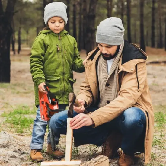 Toy Time Kids Pretend Outdoor Toy Chainsaw with Pull Cord, Rotating Chain and Realistic Sounds image {2}