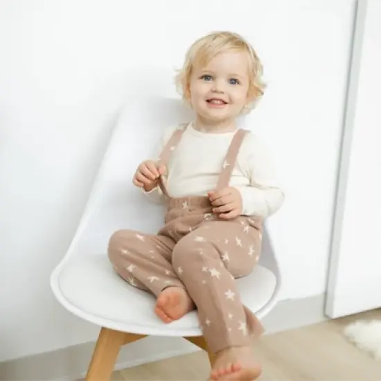 Grayson Collective Baby Long Sleeve Ribbed Bodysuit & Bottom Set - Cream image {5}