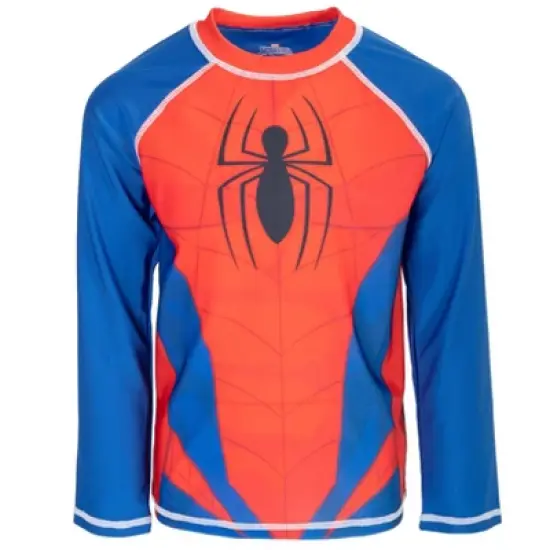 Marvel Avengers Spider-Man Captain America Hulk Thor Black Widow Black Panther Rash Guard Swim Shirt Toddler to Big Kid image {9}