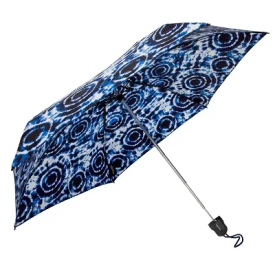 ShedRain Mini Manual Compact Umbrella - Blue Tie-Dye image {2}