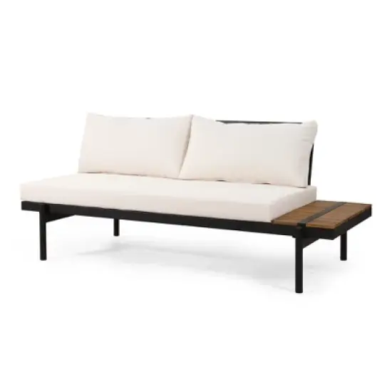 INFURNIC Patio Sofas, Modern Outdoor Furniture Set Featuring Unique Design,Perfect for Gardens, Living Spaces, Beige, 69.25"*32.5"*29.5" image {5}