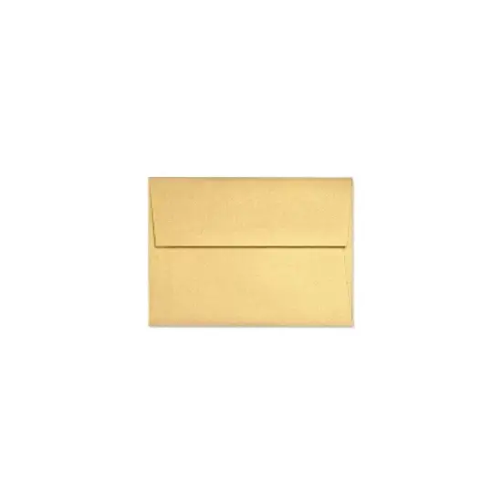 LUX A1 Invitation Envelopes 3 5/8 x 5 1/8 50/Box Gold Metallic 5365-07-50 image {1}