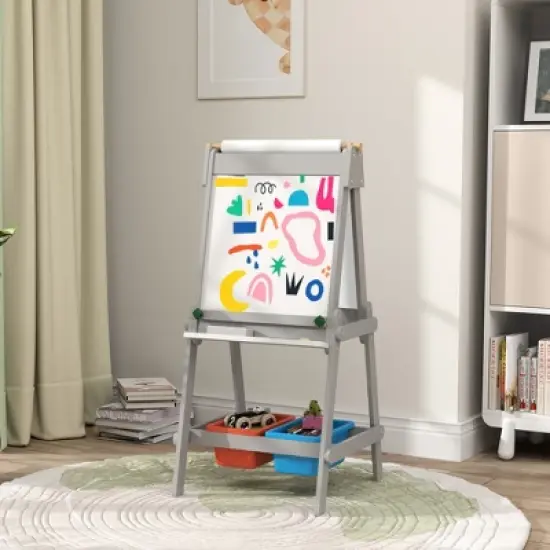 Dexmalle Double Sided Whiteboard & Chalkboard for Toddlers image {6}