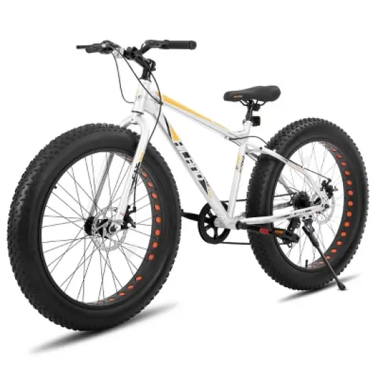 Hiland 20" 24" 26" Fat Tire Mountain Bike, 7-Speed, Disc Brake, Beach and Snow Bicycle image {5}