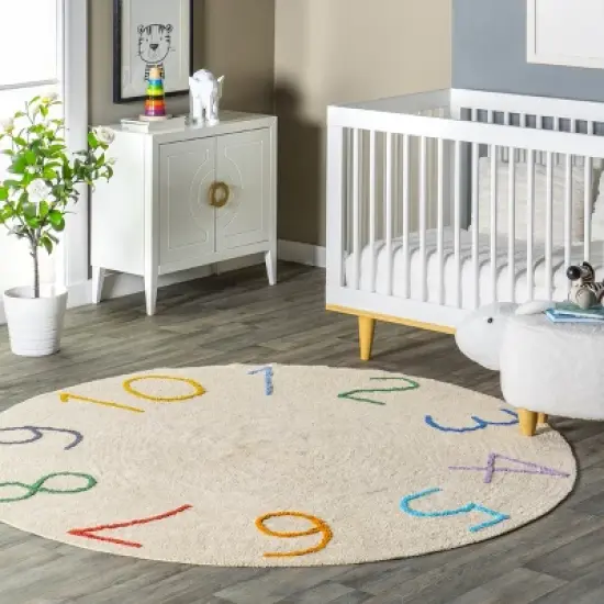 nuLOOM Arely Numbers Machine Washable Kids Area Rug image {1}