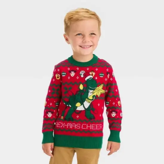 Toddler Boys' Disney Toy Story Printed Pullover Sweater - Red image {3}