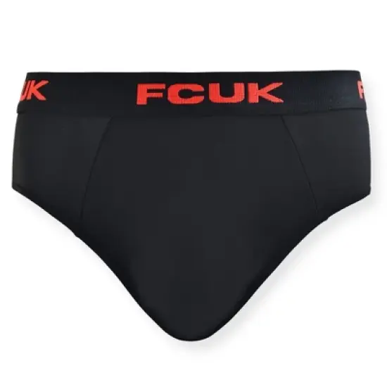 French Connection Men's 4 Pack 360 Stretch Hip Briefs - Premium Underwear for Men in Black (Colored Logo) Size: XX Large image {3}
