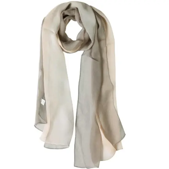 Allegra K Women Long Chiffon Light  Silky Gradient Color Shawl Wrap Scarf image {9}