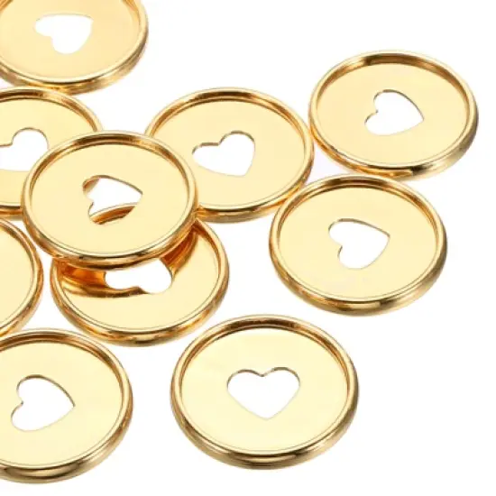 Unique Bargains Plastic DIY Notebook Planner Heart Binder Rings 11 Pcs image {3}
