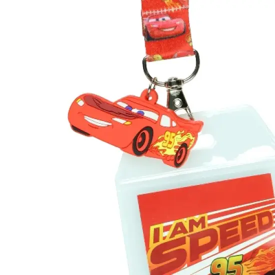 Disney Cars Lightning McQueen Blazing Forward Lanyard with ID Badge Holder image {2}