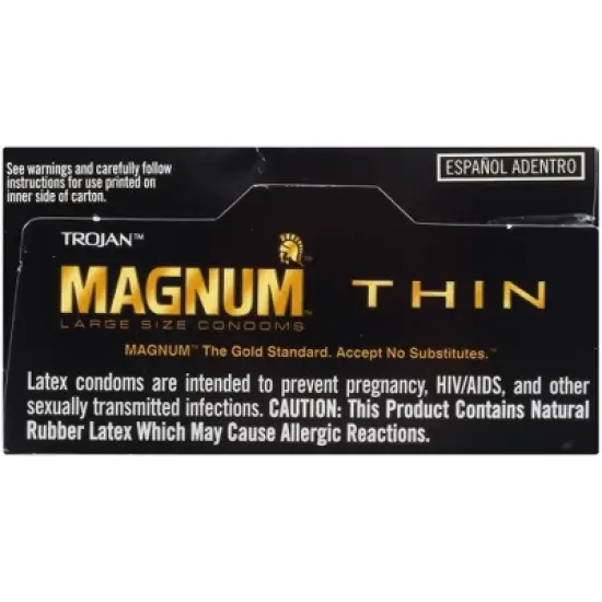 Trojan Magnum Thin Large Size Lubricated Condoms - 12ct image {8}
