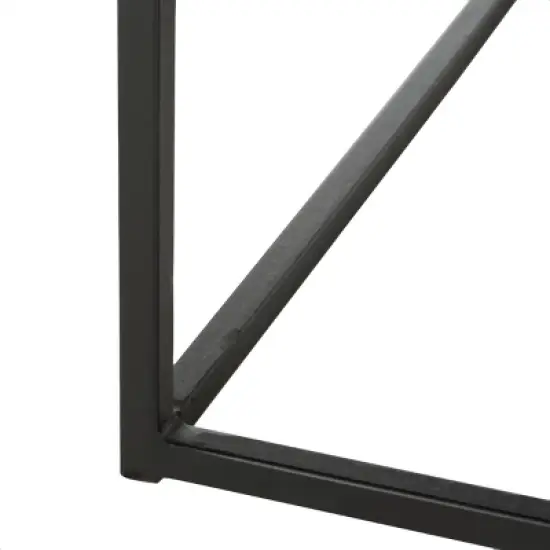 Leros Square Outdoor Fire Pit - PIT2002 - Black - Safavieh image {5}