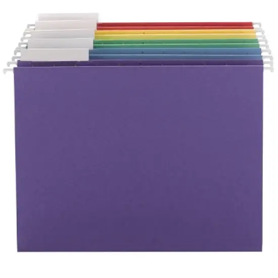 Smead Hanging File Folder with Tab, 1/3-Cut Adjustable Tab, Letter Size, 25 per Box image {3}