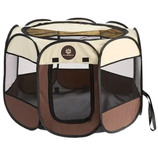 The Lakeside Collection Portable Foldable Pet Playpen image {1}