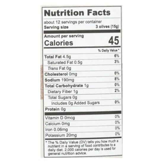 Divina Organic Whole Kalamata Olives - Case of 6/6.35 oz image {5}